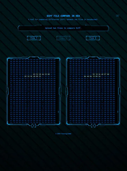 Diff File Compare in Hex